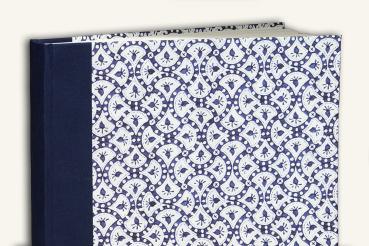 Blue photo album Classic Design "Barthl", nostalgic album, handmade